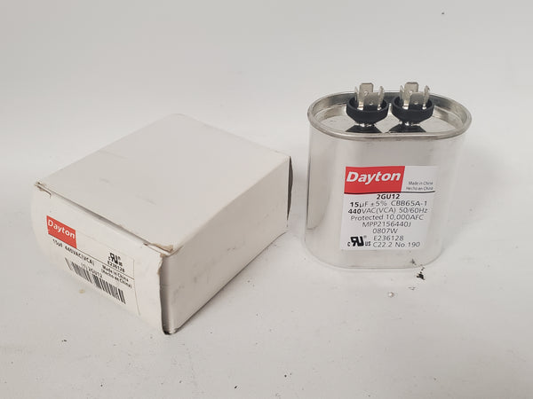 Dayton 15μF 440VAC 2GU12 Capacitor