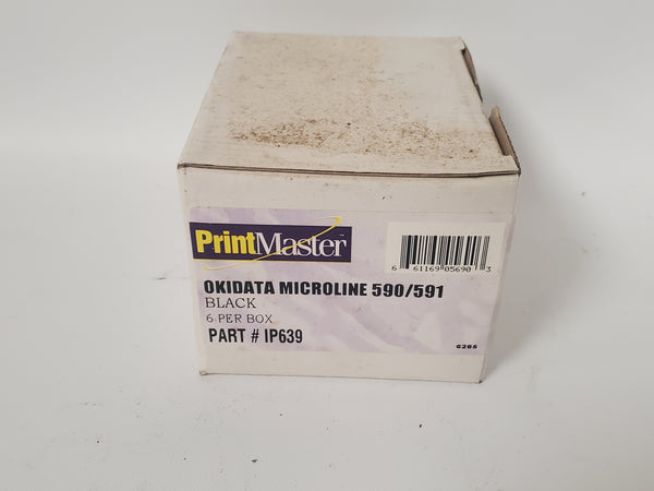 Okidata PrinterMaster Microline 590/591 6-Pack Black Ribbon IP639