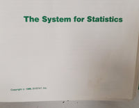 Vintage Systat The System for Statistics Manual Version 2 1985