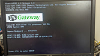 Vintage Gaming Gateway TBR2 500 Computer Intel Pentium III 500MHz 128MB No HDD