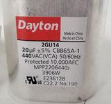 Dayton 20μF 440VAC 2GU14 Capacitor