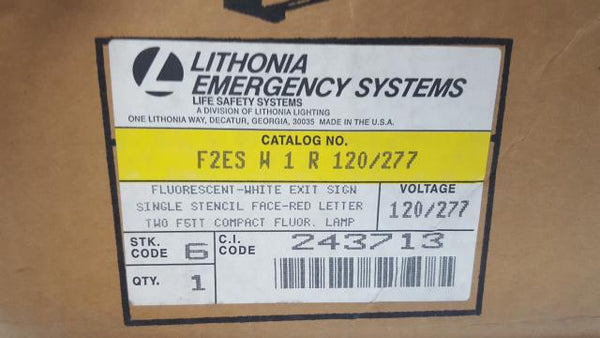 NEW Lithonia F2ES1R EL N Signature Series Emergency Light Exit