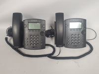 Lot of 2 Polycom VVX 301 Desktop Office Digital Business Phone w/ Adapter