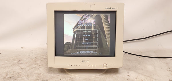 Vintage Gaming Sampo AlphaScan 511 14" CRT VGA Computer Monitor 1997