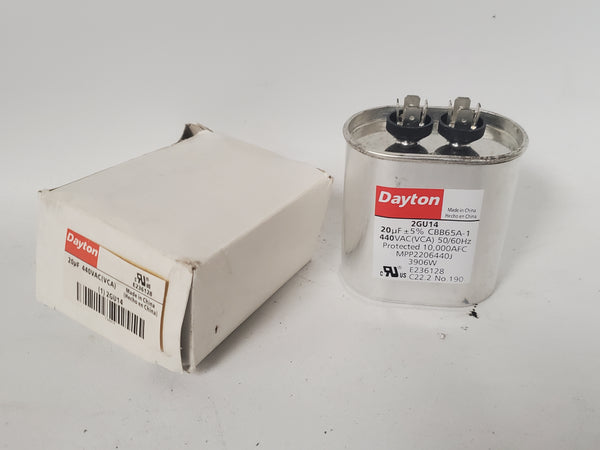 Dayton 20μF 440VAC 2GU14 Capacitor