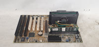 Vintage Asus P2-99 Computer Motherboard Intel Pentium III 450MHz 256MB RAM